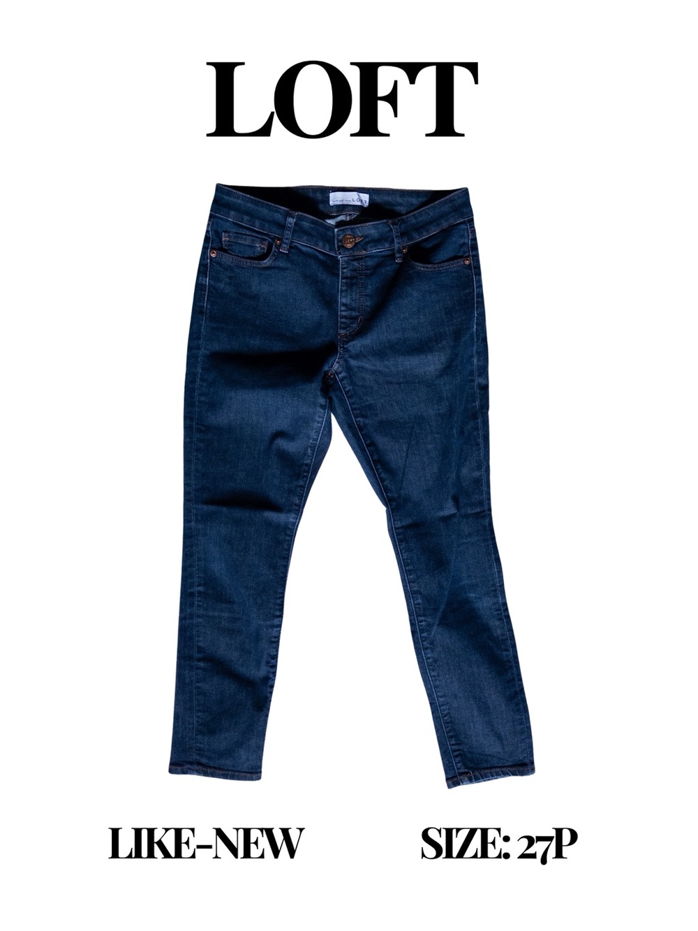 LOFT Dark Wash / Indigo Blue Curvy Skinny Jeans